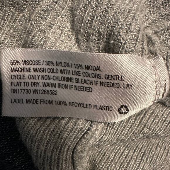 A New Day S Gray Open Front Cardigan Sweater Viscose Nylon Modal - Picture 5 of 7